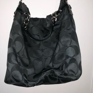 Coach Black Signature Logo C Purse